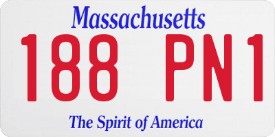 MA license plate 188PN1