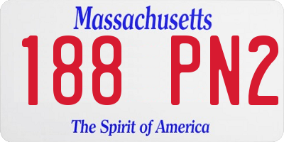 MA license plate 188PN2