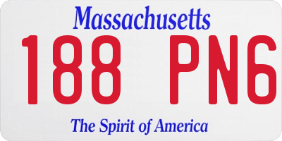 MA license plate 188PN6