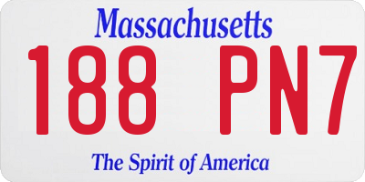 MA license plate 188PN7