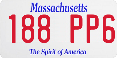 MA license plate 188PP6