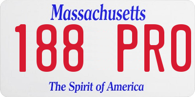 MA license plate 188PR0