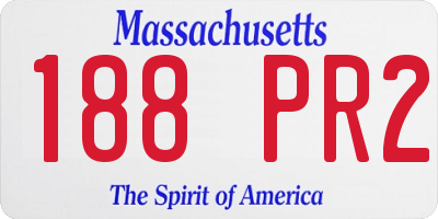 MA license plate 188PR2