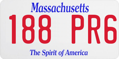 MA license plate 188PR6