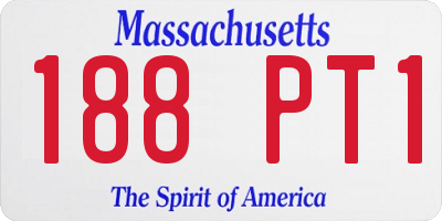 MA license plate 188PT1