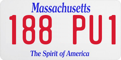 MA license plate 188PU1