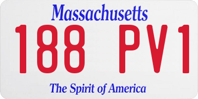 MA license plate 188PV1