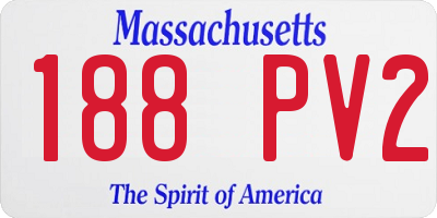MA license plate 188PV2