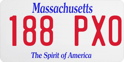 MA license plate 188PX0