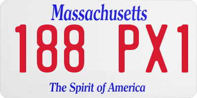 MA license plate 188PX1