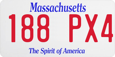MA license plate 188PX4