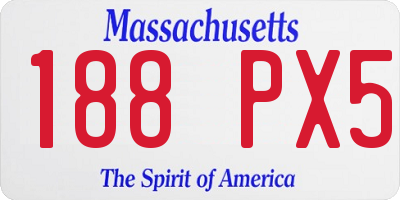MA license plate 188PX5