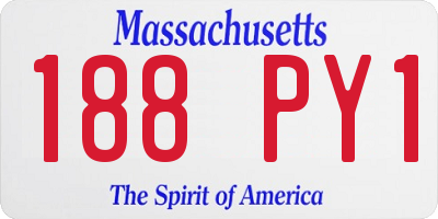 MA license plate 188PY1