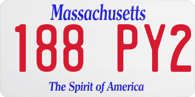 MA license plate 188PY2