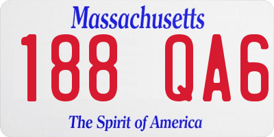 MA license plate 188QA6