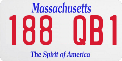 MA license plate 188QB1