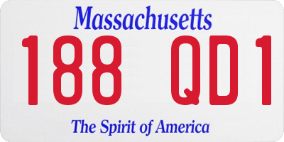 MA license plate 188QD1