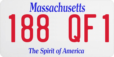 MA license plate 188QF1