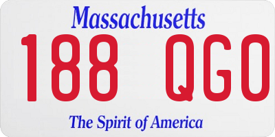 MA license plate 188QG0