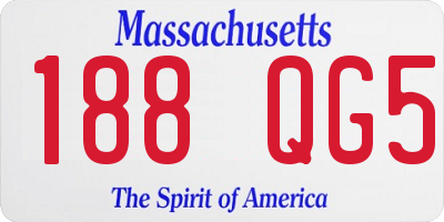 MA license plate 188QG5