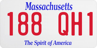 MA license plate 188QH1