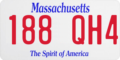MA license plate 188QH4