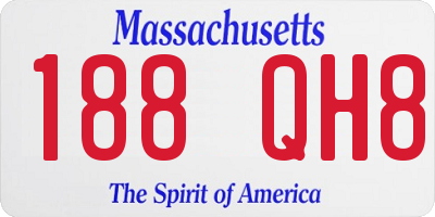 MA license plate 188QH8