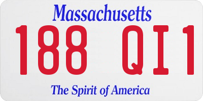 MA license plate 188QI1