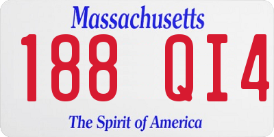 MA license plate 188QI4