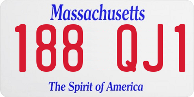 MA license plate 188QJ1