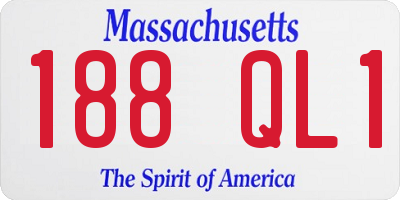 MA license plate 188QL1