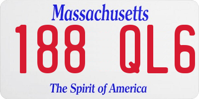 MA license plate 188QL6