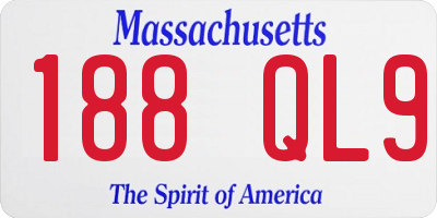 MA license plate 188QL9