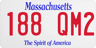 MA license plate 188QM2