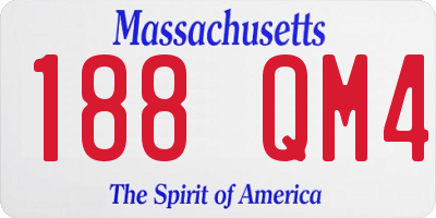 MA license plate 188QM4