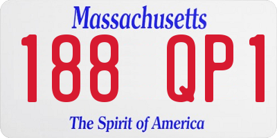 MA license plate 188QP1