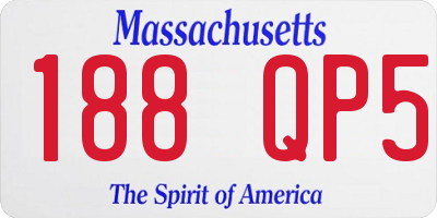 MA license plate 188QP5