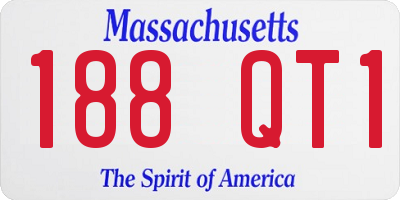 MA license plate 188QT1