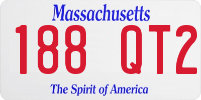 MA license plate 188QT2