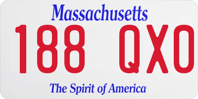 MA license plate 188QX0