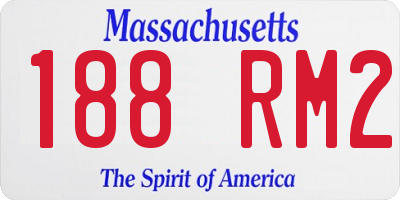 MA license plate 188RM2