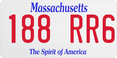 MA license plate 188RR6