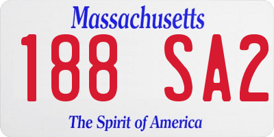 MA license plate 188SA2