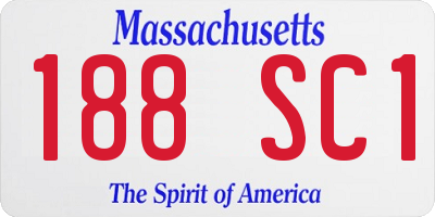 MA license plate 188SC1