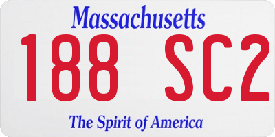 MA license plate 188SC2
