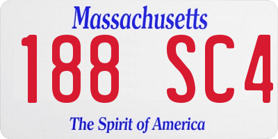 MA license plate 188SC4