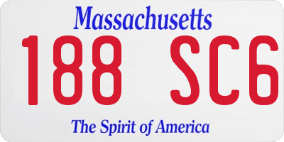 MA license plate 188SC6
