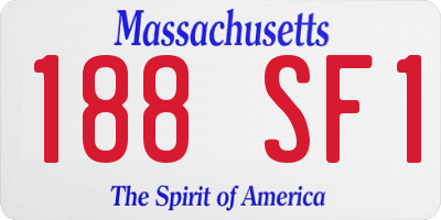 MA license plate 188SF1