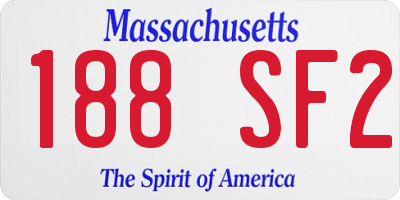 MA license plate 188SF2