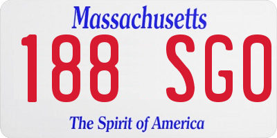 MA license plate 188SG0